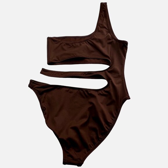 SKIMS Swim One Shoulder Monokini Coca Womens Large - Picture 3 of 12